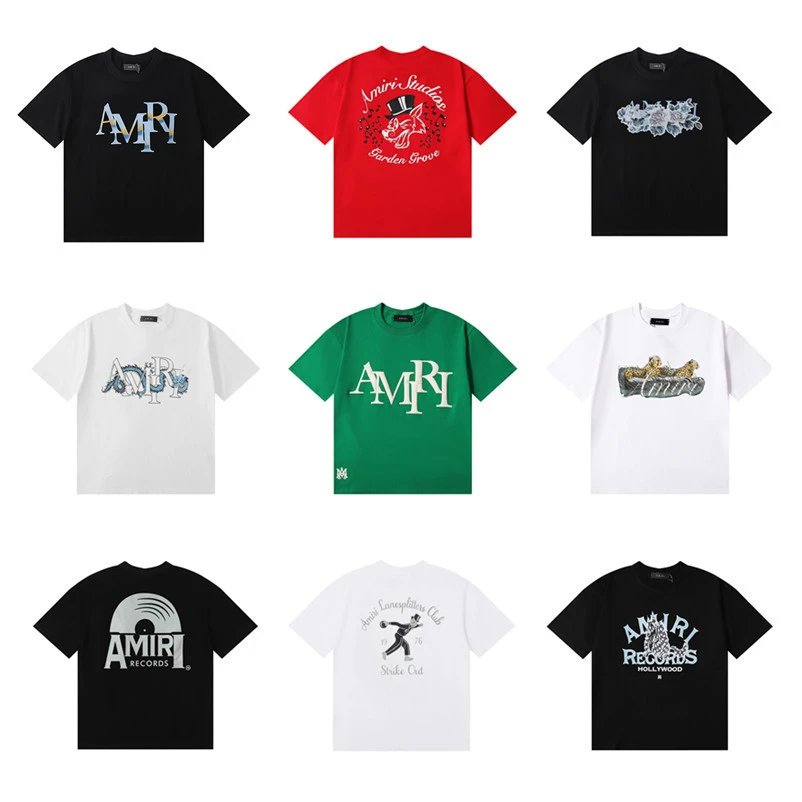 Short sleeve t-shirts for men and women high street half sleeves
